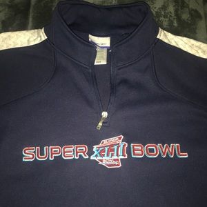 Super Bowl XLII New York Giants vs New England Patriots Reebok 1/4 Zip Pullover
